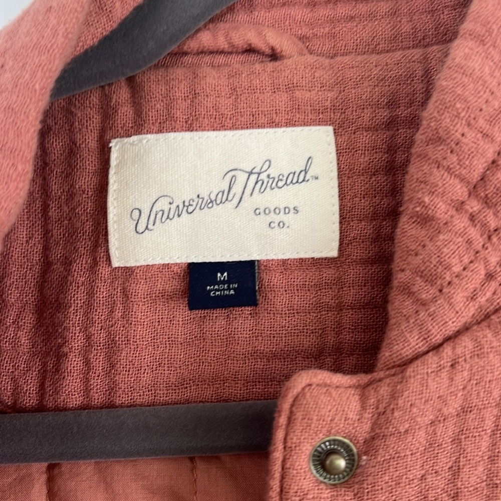 Rust Textured Button-Up Jacket - image 3